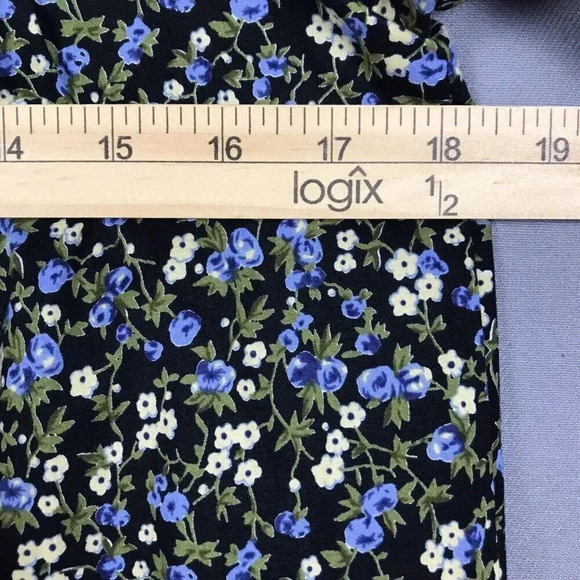 Tuckernuck Hyacinth House Quinn Dress Size XS Black Floral Short Sleeve Tiered - Picture 13 of 16